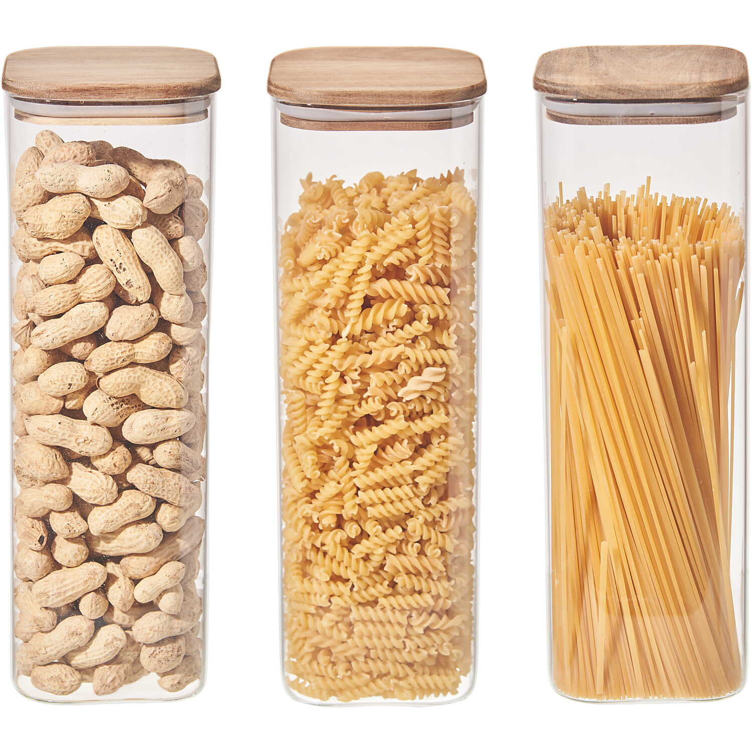 Image of 2.5L Square Glass Storage Jars Set&hellip;