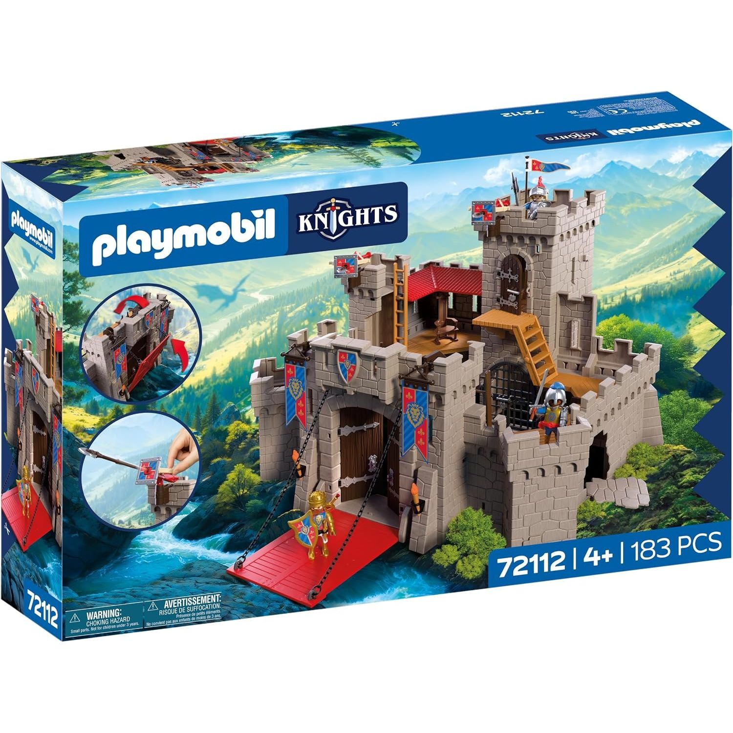 Large Lion Knights' Castle - Grey