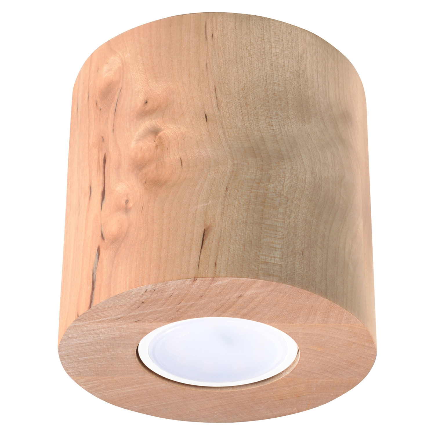 Sollux Orbis Natural Wood Ceiling Light - GU10 Fitting - 1x40W Bulb - Brown Wood - Image 2
