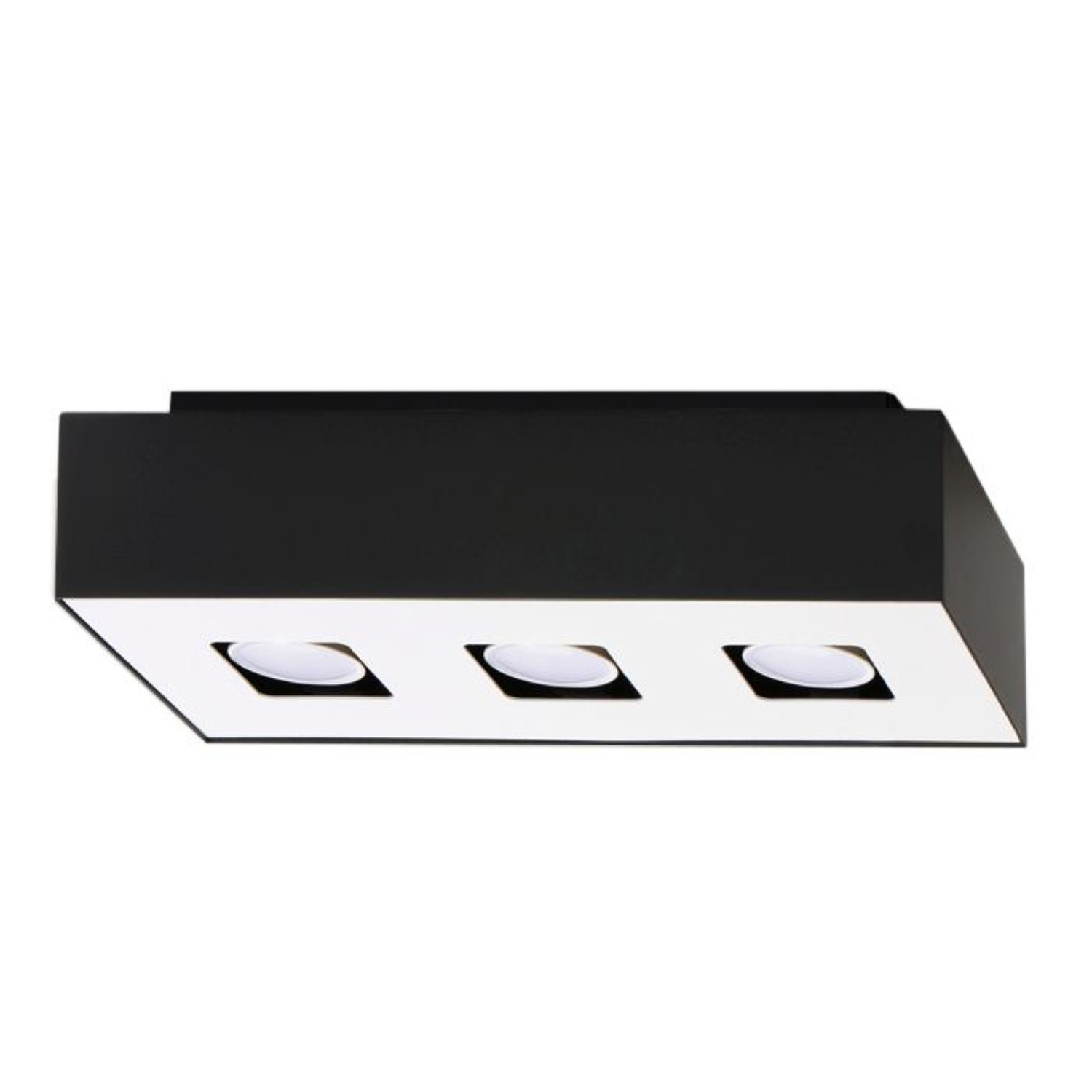 Sollux Lighting Ceiling Lamp Mono 3 White - Black White
