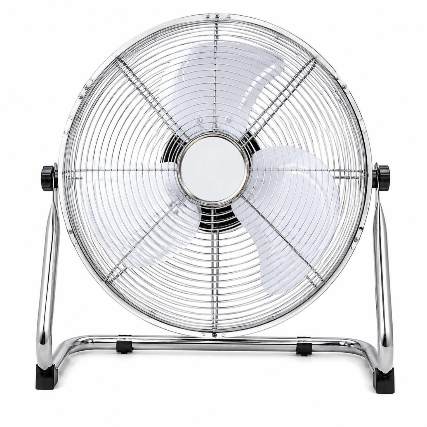 Dyzi 16 Inch Metal Floor Fan - Silver