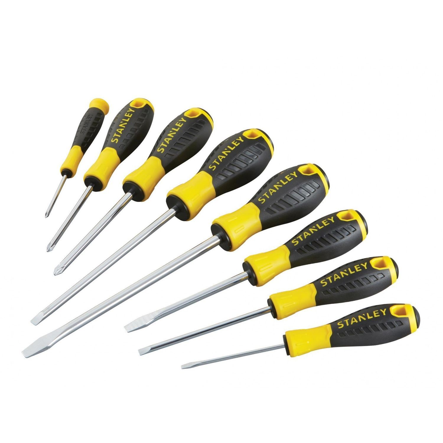 Stanley Hand Tools 0-60-210 Essential Screwdriver Set, 8 Piece - Multi Colour