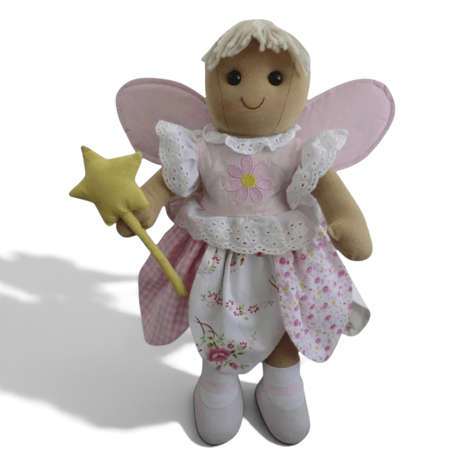 Pink Fabric Fairy Rag Doll - Pink