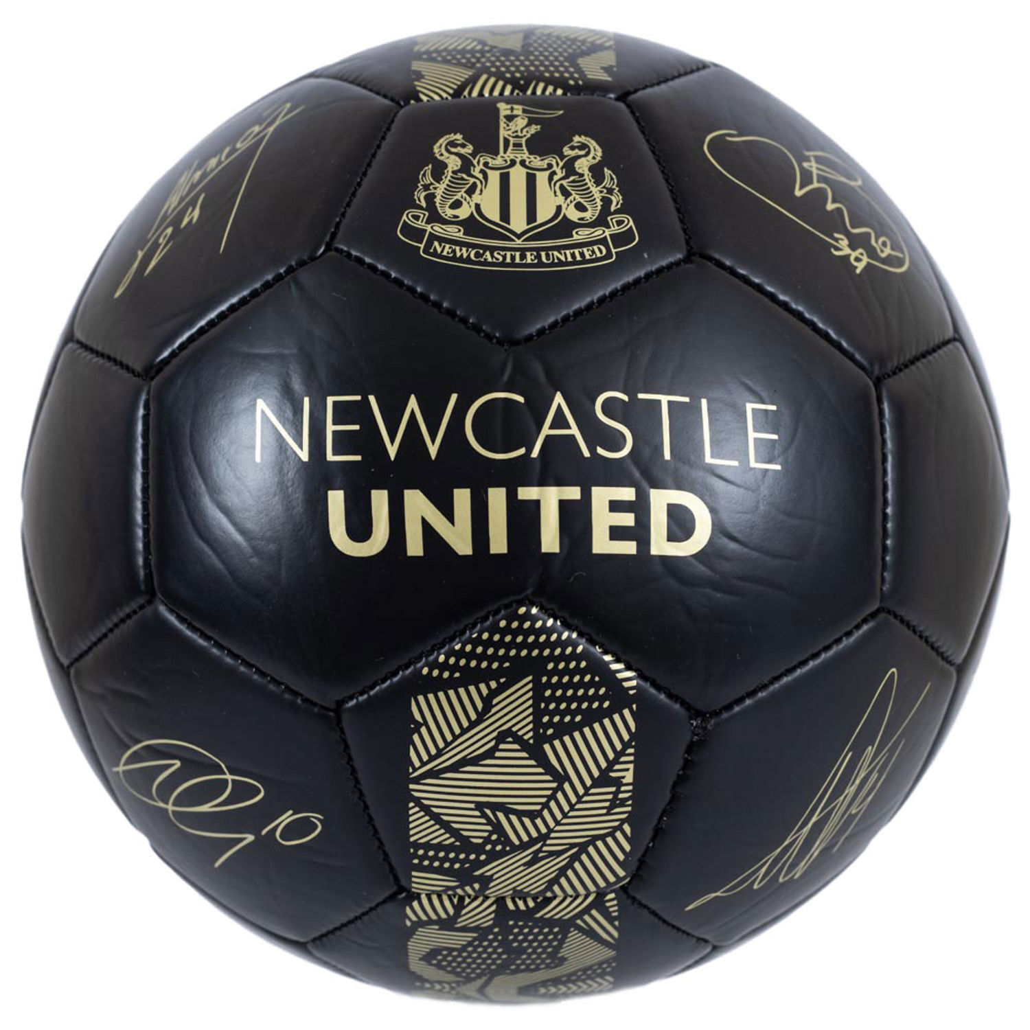 Newcastle United Fc Unisex Black Phantom Football In | Size: 5 - Image 1