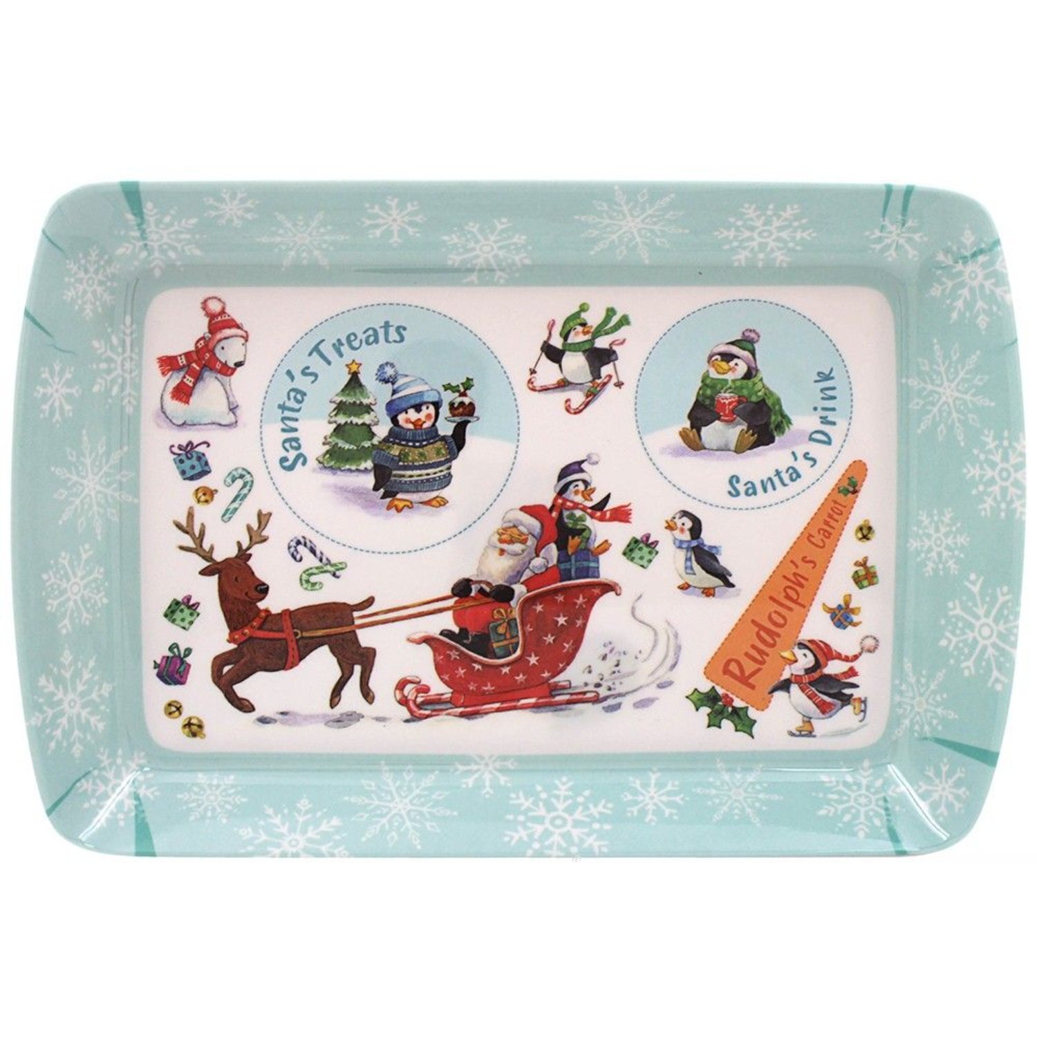 Kdmd Winter Wonderland Santa Treat Tray 3 Pack - Multi