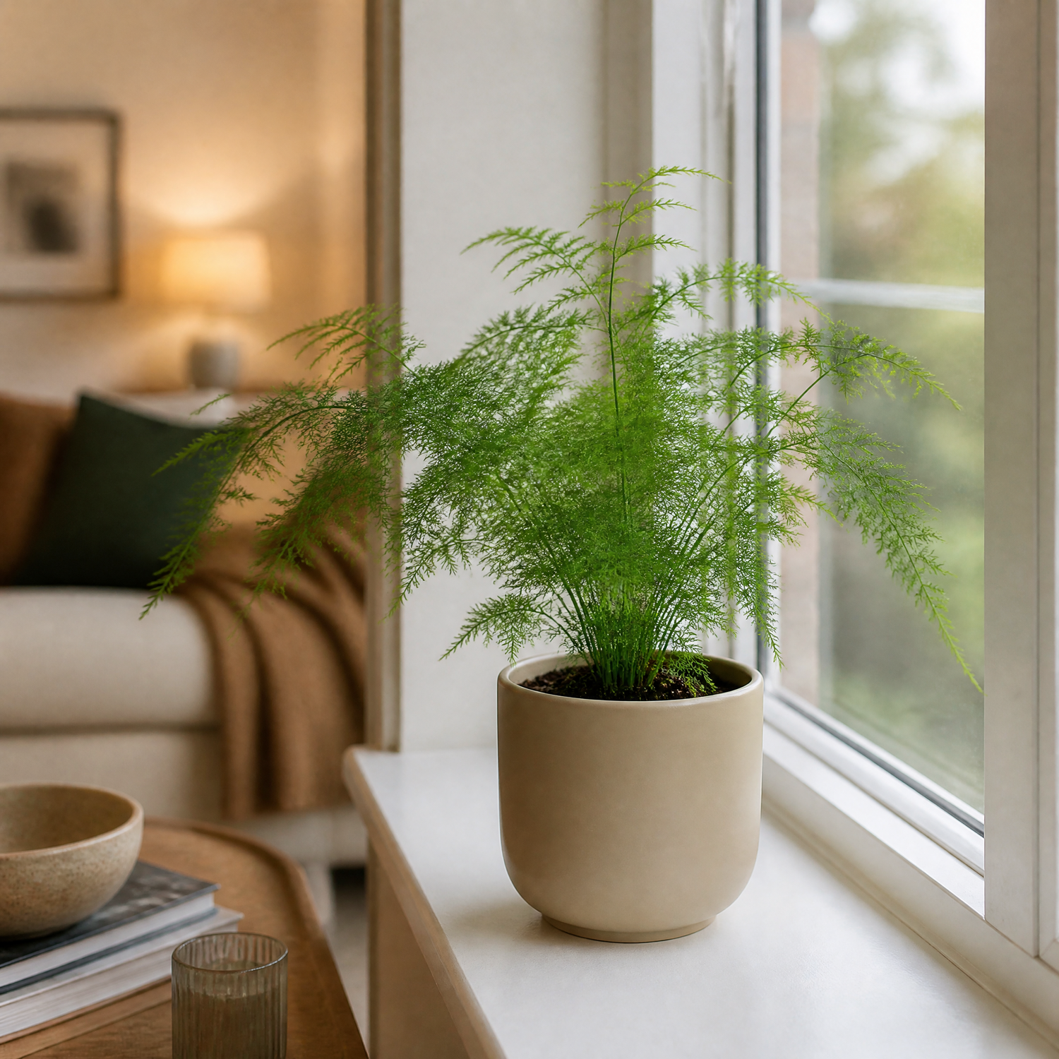 Plants By Post Asparagus Setaceus Lace Fern F - Matt Pink