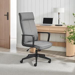 Vesper Dark Linen Fabric Swivel Office Chair