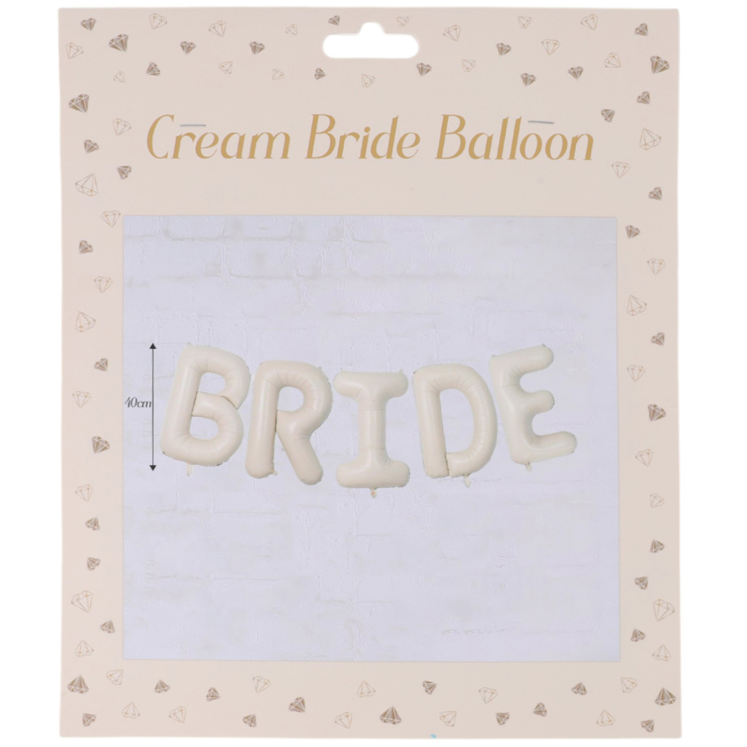Bride Text Balloon Banner - Cream - Image 1