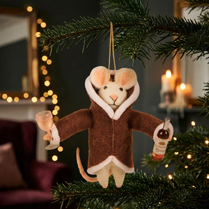 Wool Wine Mouse Hanging Decoration