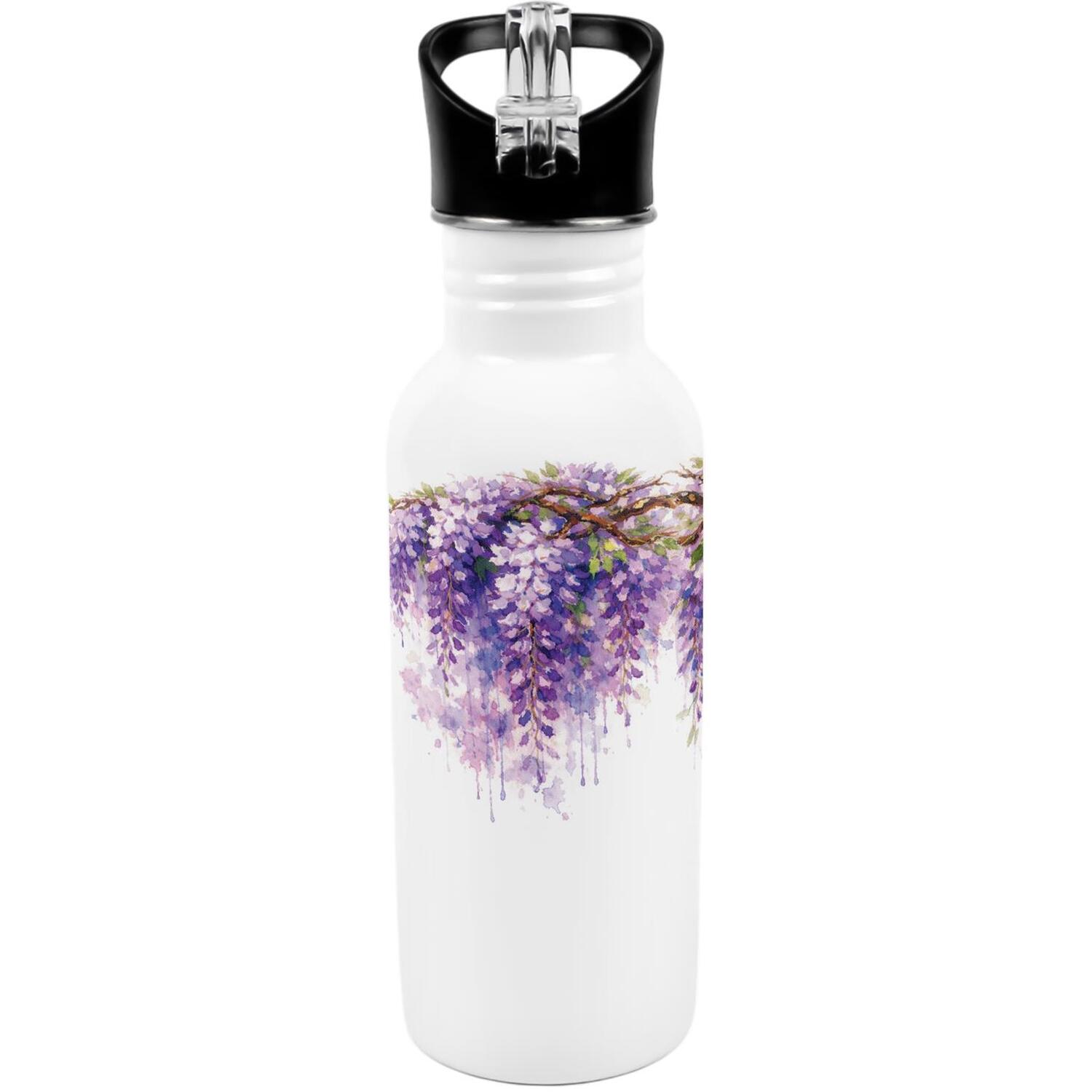Purely Home Purple Wisteria Metal Canteen Water Bottle - Purple