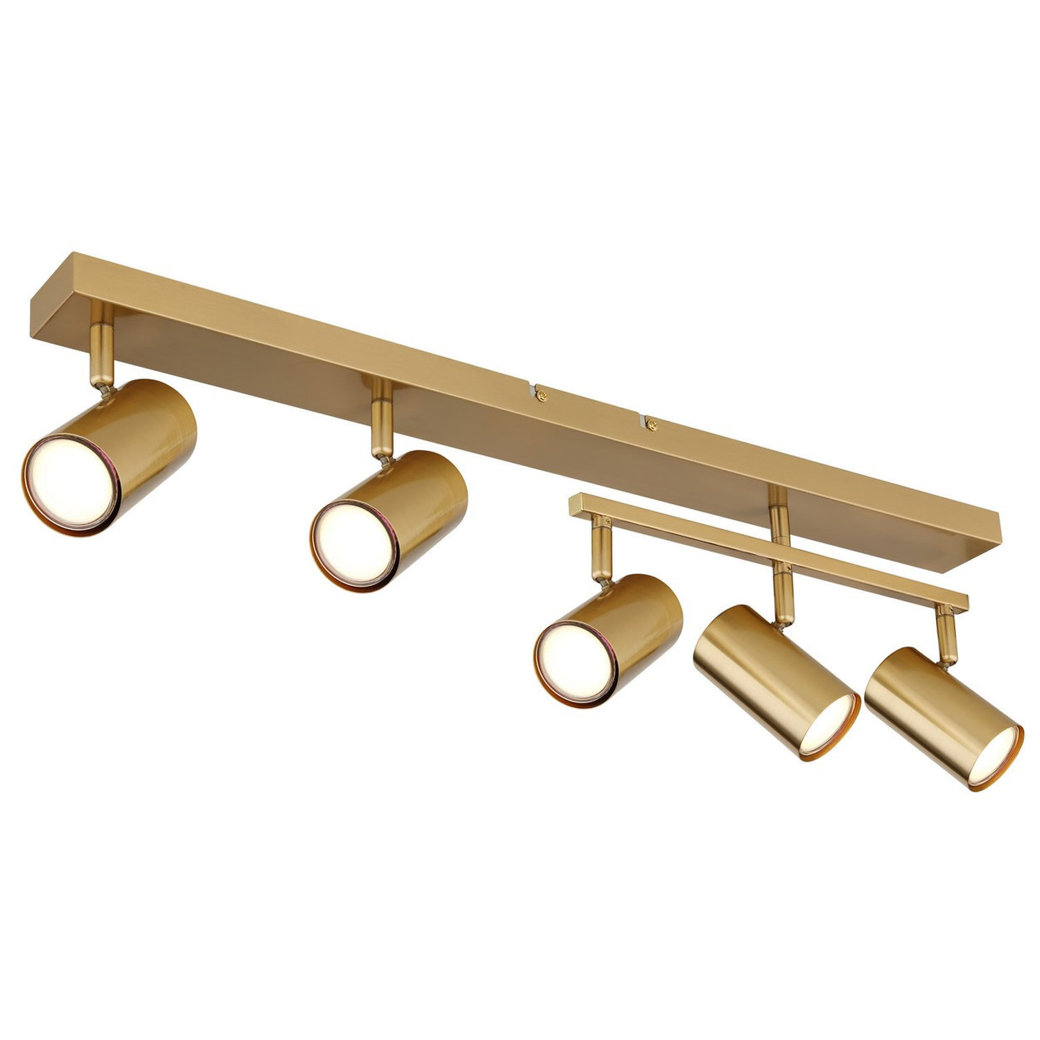 Netlighting Unisex Gold Robby Ceiling Spotlight Bar Colours Brushed 5X Gu10 Size 5 - Image 1