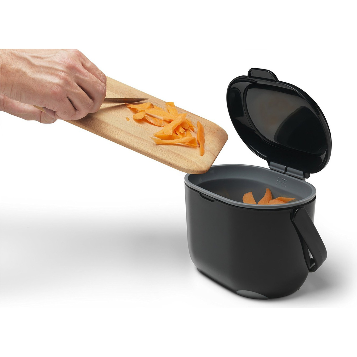Addis Kitchen Compost Caddy 2.5L - Black/Grey