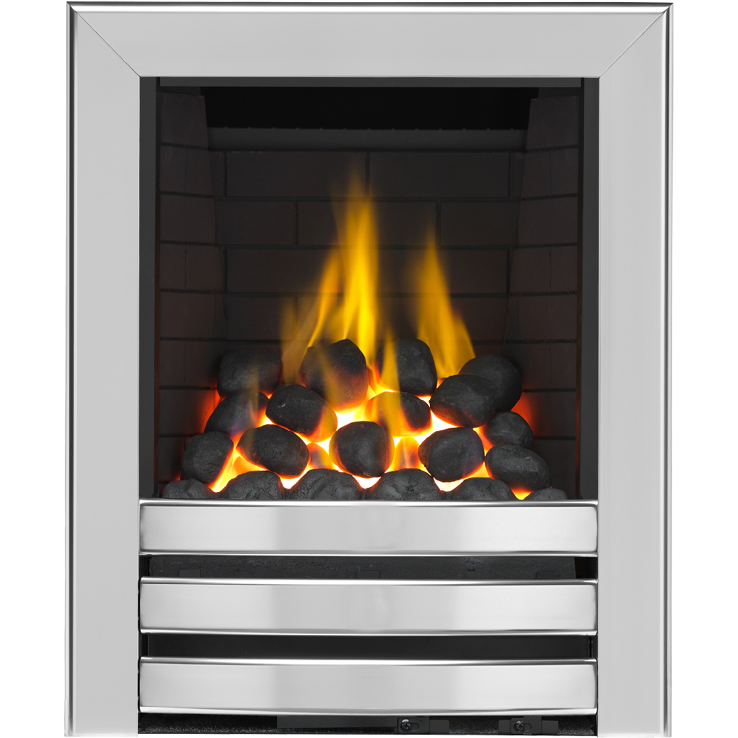 Focal Point Langham S/steel Full Depth Manual Gas Fire - Stainless Steel