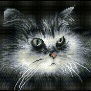 Diamond Dotz Squares - Shadow Cat