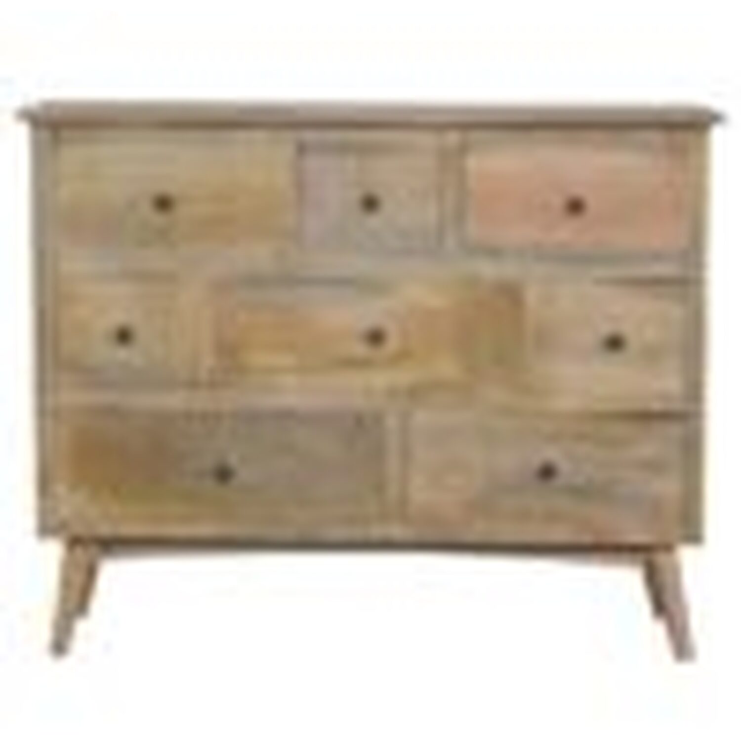 8-drawer Chest Of Drawers Natural Oak Finish - Brown