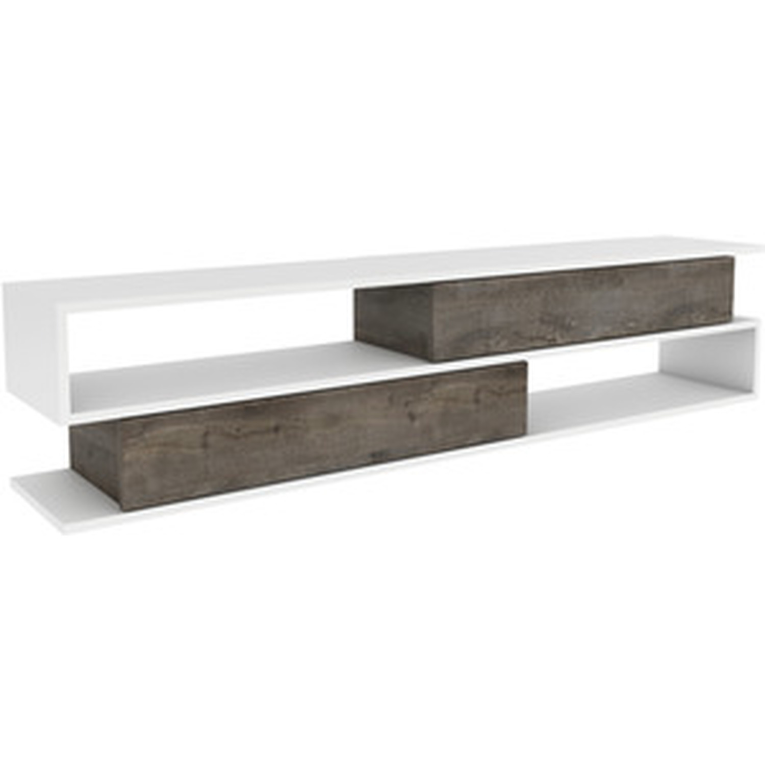 Cortez Tv Unit - Sapphire Oak Pattern Anthracite 35cm