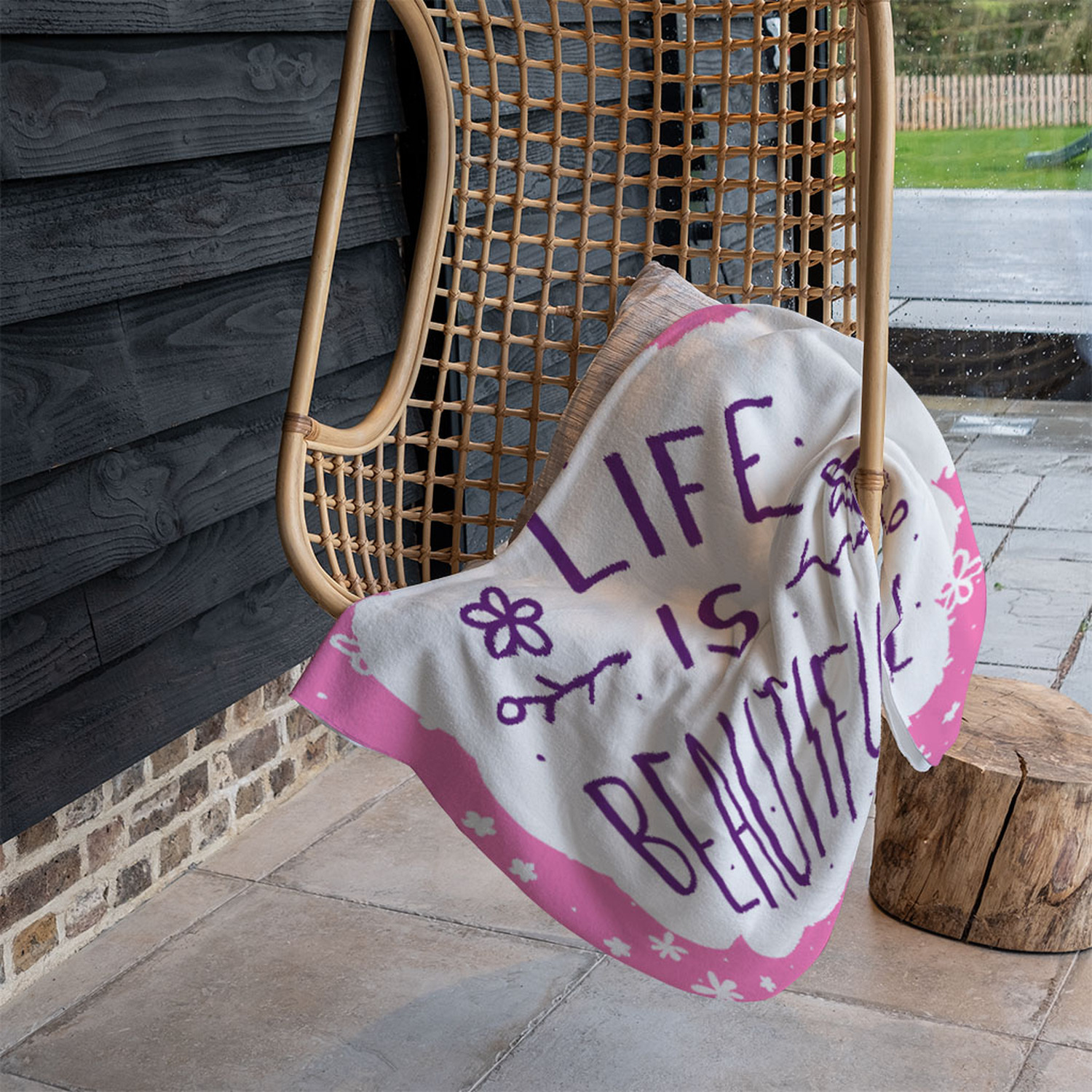 Life Is Beautiful Blanket - Pink