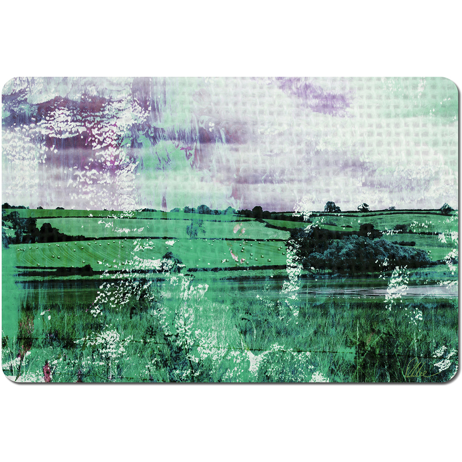 Image of Classic Green Countryside Placemat - Green