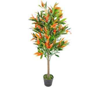 Artificial Red  Green Ficus Tree