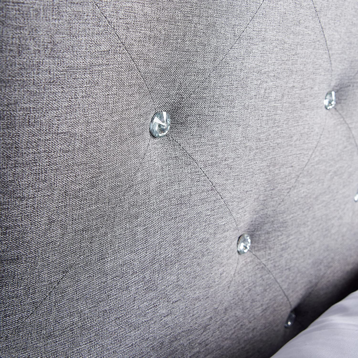 Ottoman Storage Bed Crystal - Grey No Single