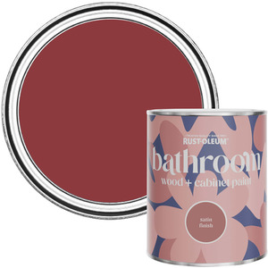 Rust-Oleum Bathroom Wood  Cabinet Paint in Satin Finish - Empire Red 750ml