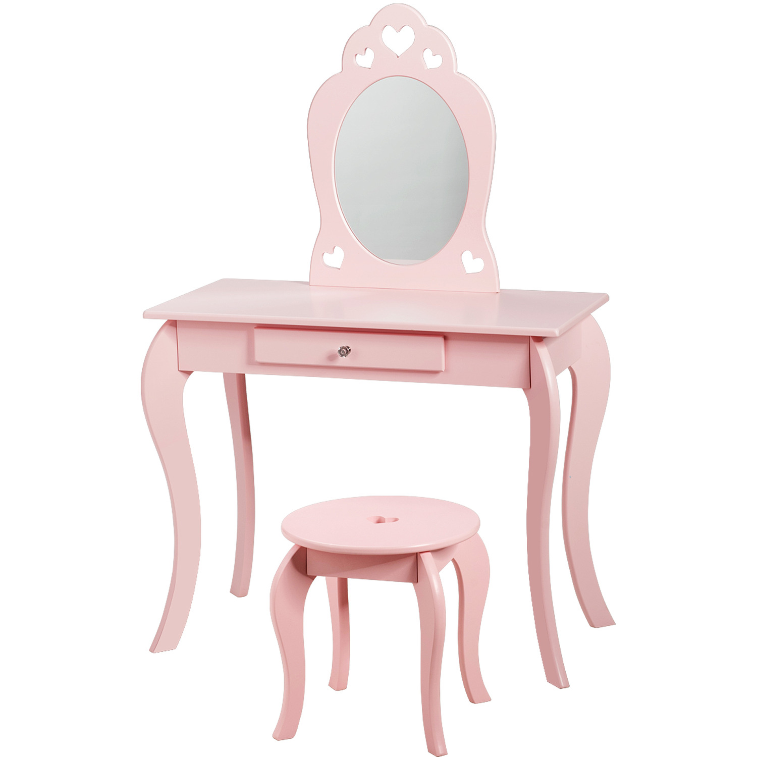 Kids Vanity Chair Table Set - Pink