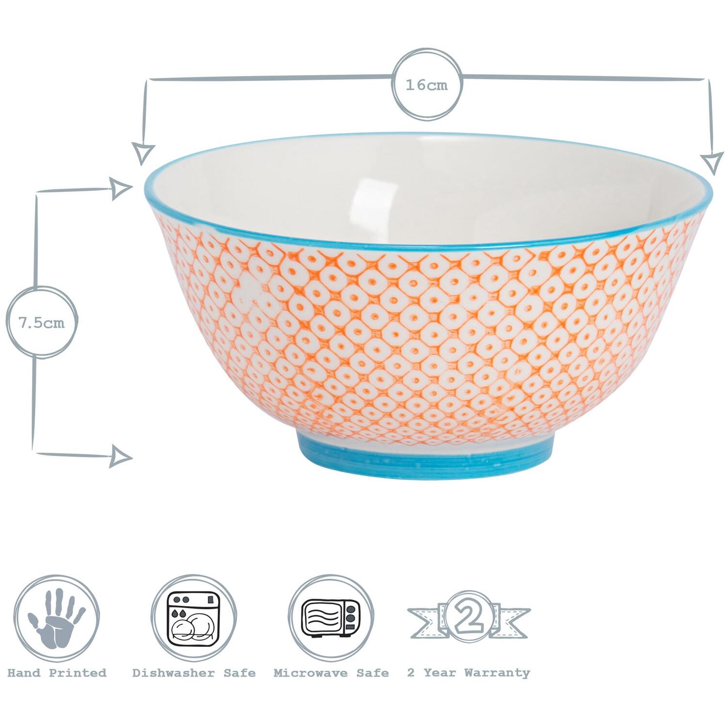 16cm Hand-Printed Cereal Bowl
