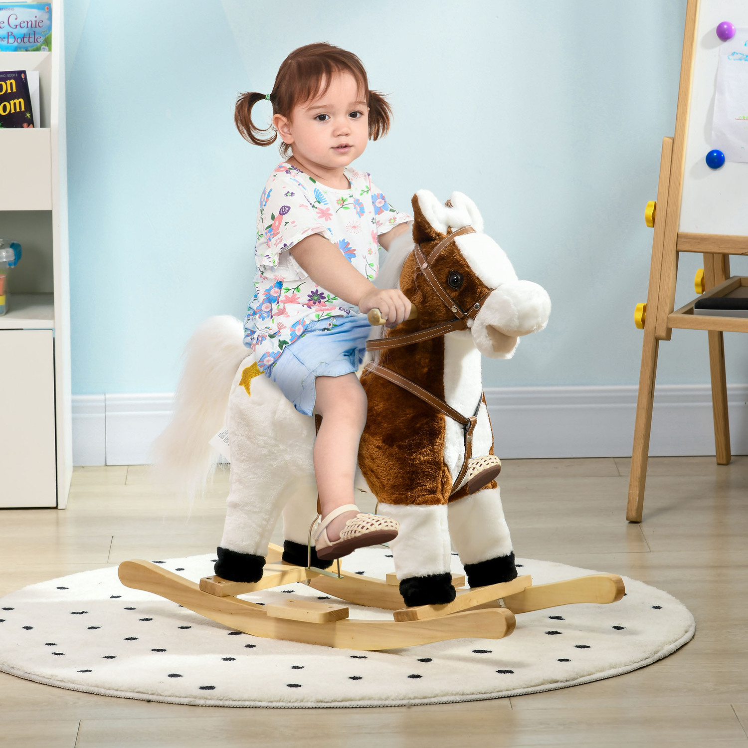 Rocking Horse with Music for 3 to 6 Years - Brown