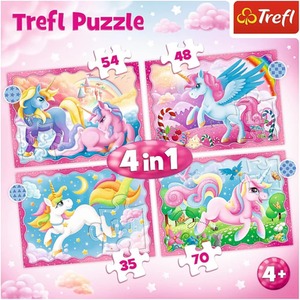 Trefl Unicorns  Magic Puzzle Kids - 4in1