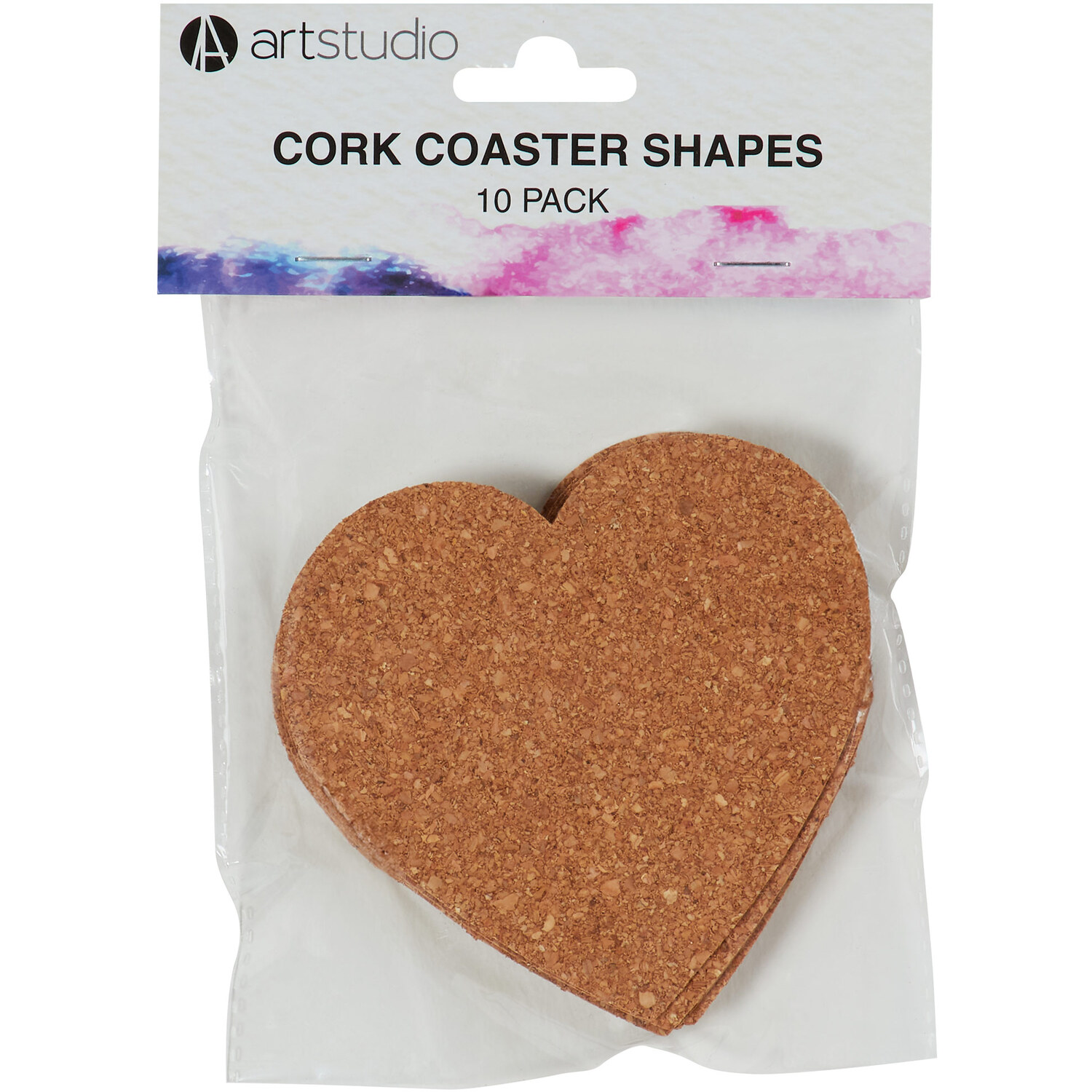 Image of Pack of 10 Cork Coaster Shapes