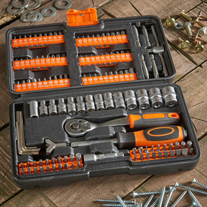 130pc Socket and Bit Set with 72 Teeth Ratchet Handle