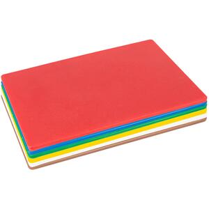 Argon Tableware Colour-Coded Plastic Chopping Board Set - Multi - 6pc