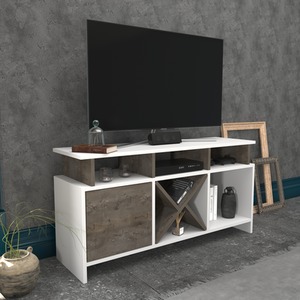 White / Wenge Auburn Modern TV Unit shot 5395661