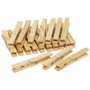 Pack of 20 XXL Jumbo Wooden Washing Line Cloth Pegs