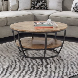 Home Source Albany Mango Wood Round Coffee Table