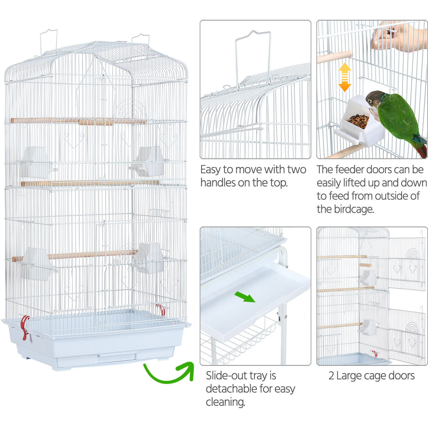 Curated visual reference: Rolling Parrot Cage With Double Doors Photo Inspiration