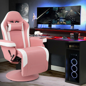 Massage Gaming Chair Swivel Video Gaming Recliner