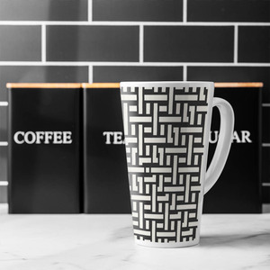 Woven Pattern Latte Mug
