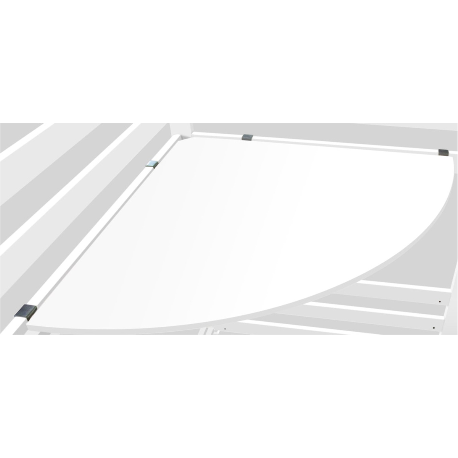 Thomas High Sleeper Bed With Desk In White - White
