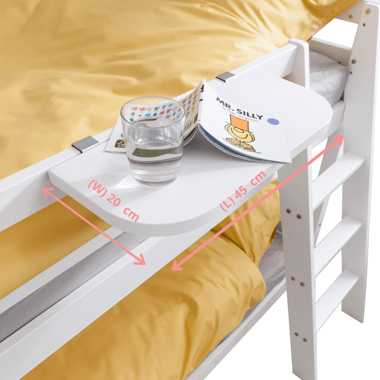 Frans Shelf For Cabin Or Bunk Bed - White