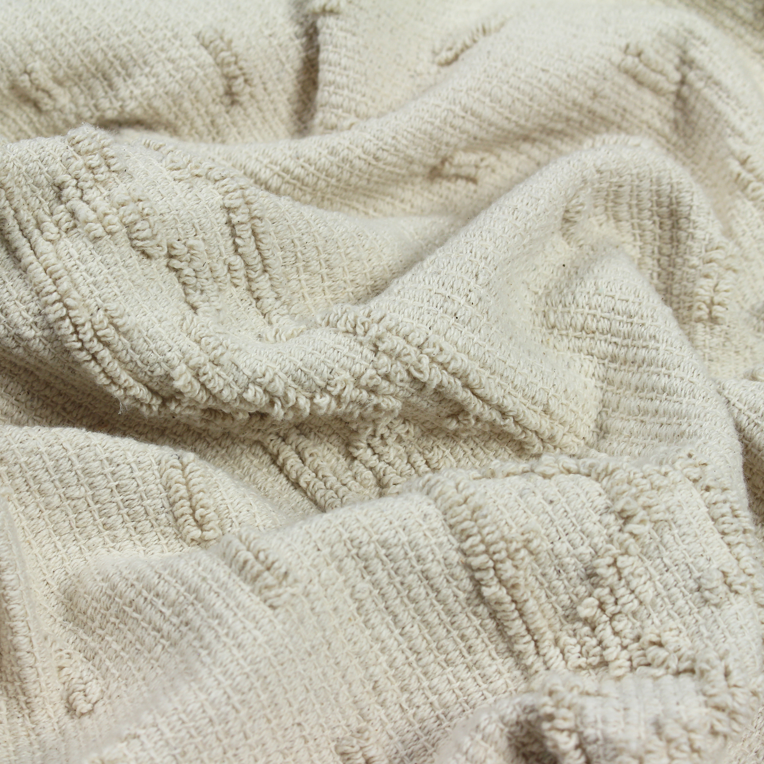 Cotton Tufted Throw - Multicolour