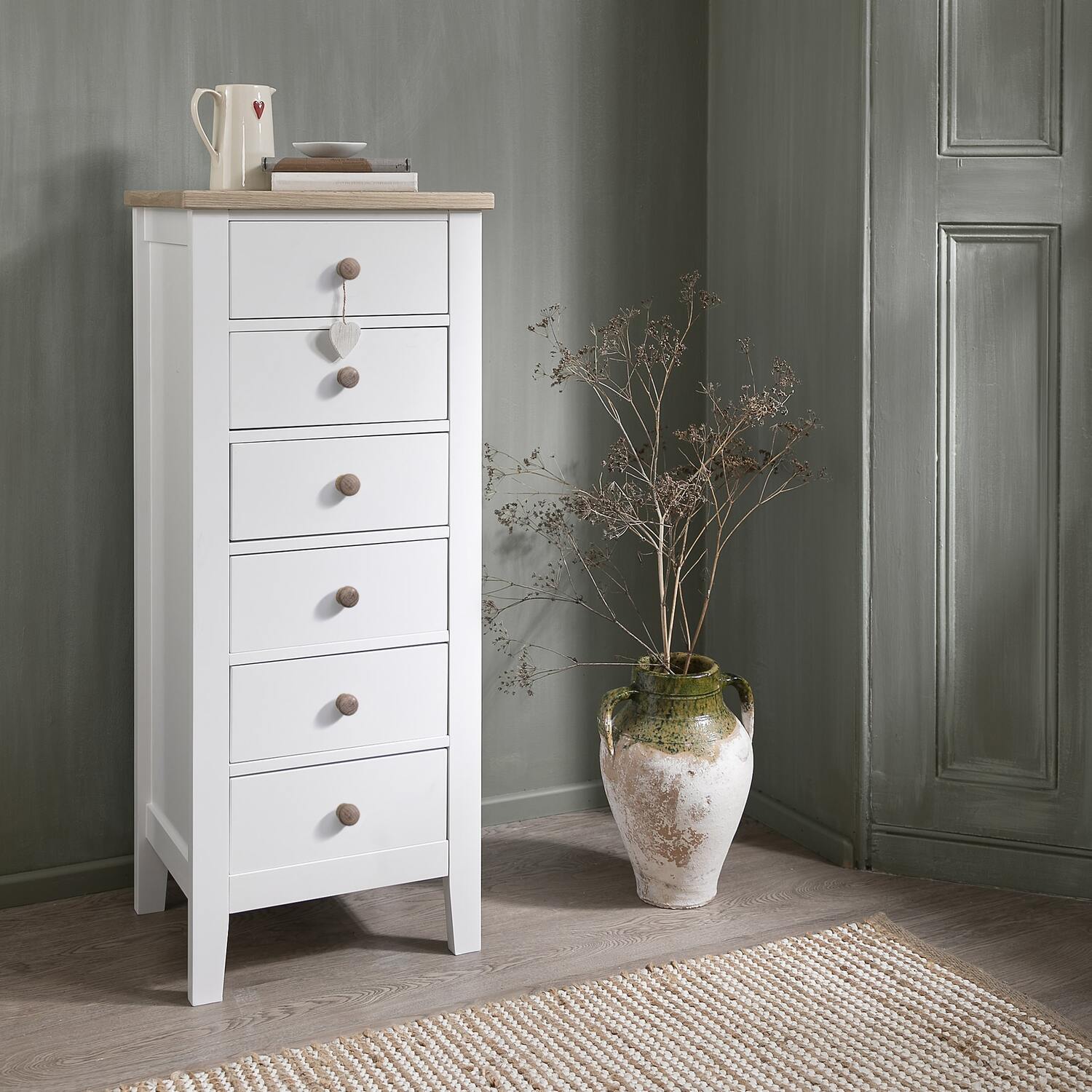Jakkvik Chest Of Drawers - White 45cm 109cm