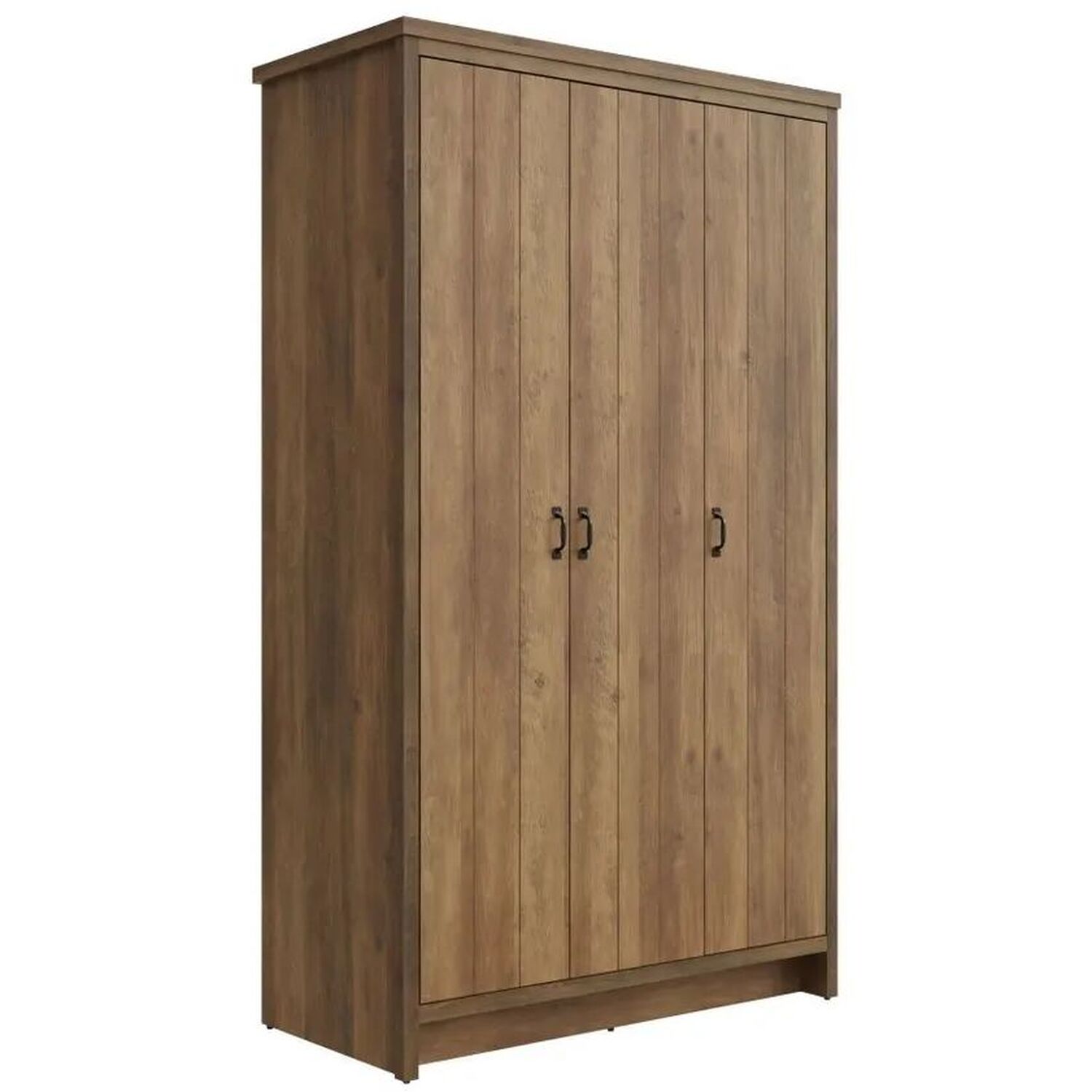 Brown 4 Piece Set 3 Door Wardrobe 4 Drawer Chest And 2 Bedside Tables - Brown