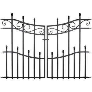 Kensington Gate Black Galvanised Steel Panacea Fence System