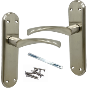 Genova Satin Lever Door Handle Set