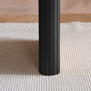 Black Brown Oval Fluted Dining Table Axel Birlea shot 7445335