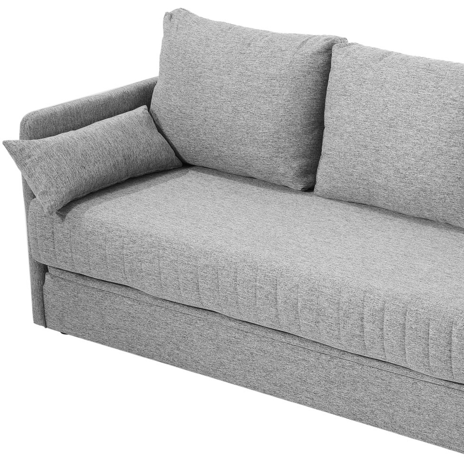 3 Seater Folding Sofa Bed With 2 Pillows - Dark Grey