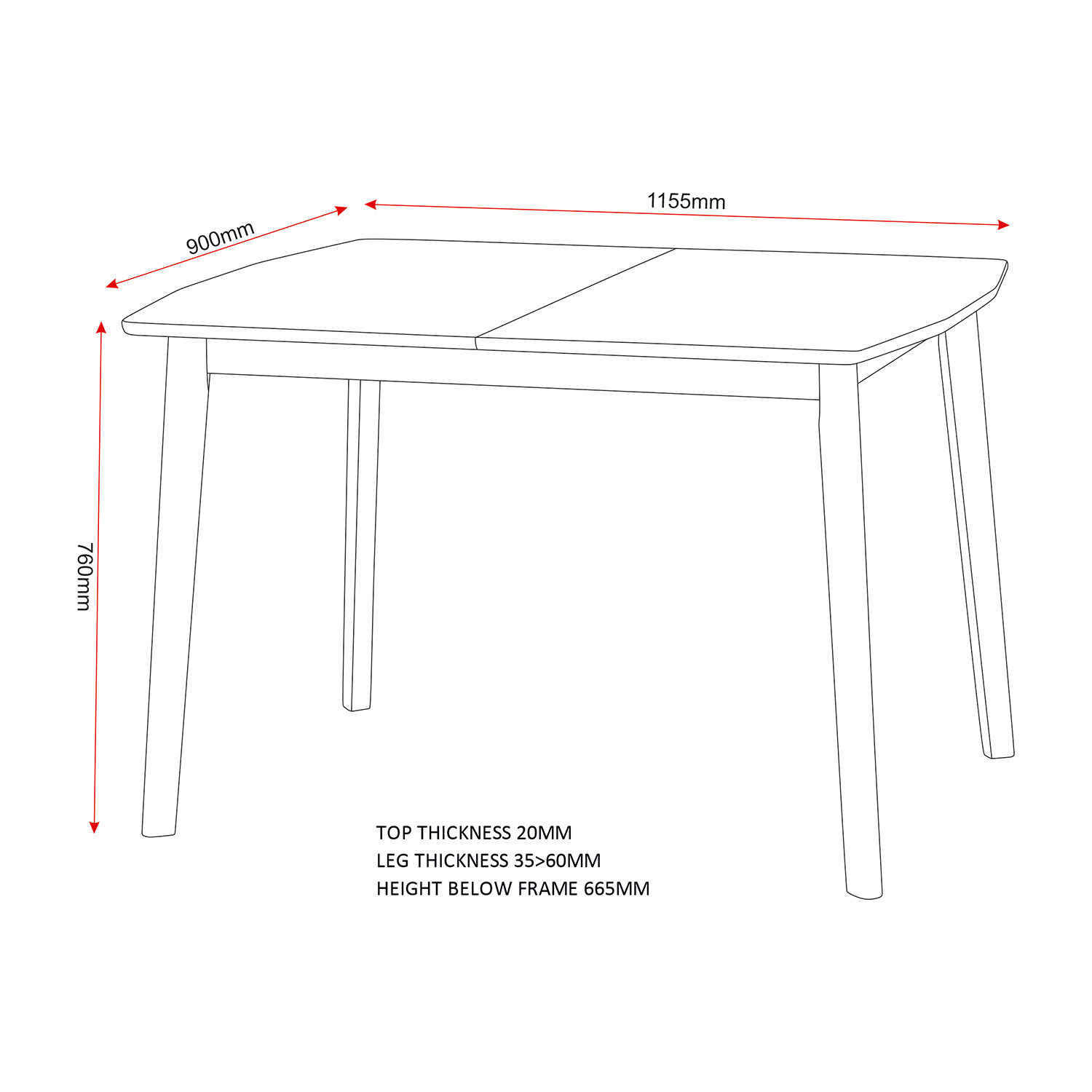 Emery Extending Dining Table - Natural Oak