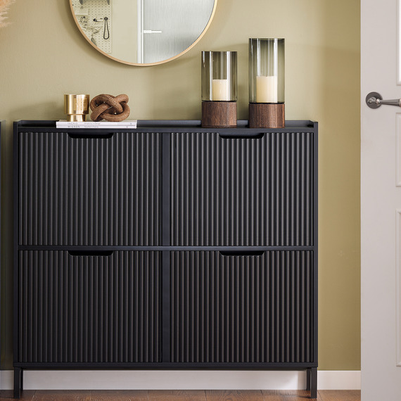 SoBuy Shoe Cabinet Narrow Shoe Storage Organizer for Entryway