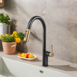 Zinc Alloy Kitchen Water Tap with Pull-Out Spout